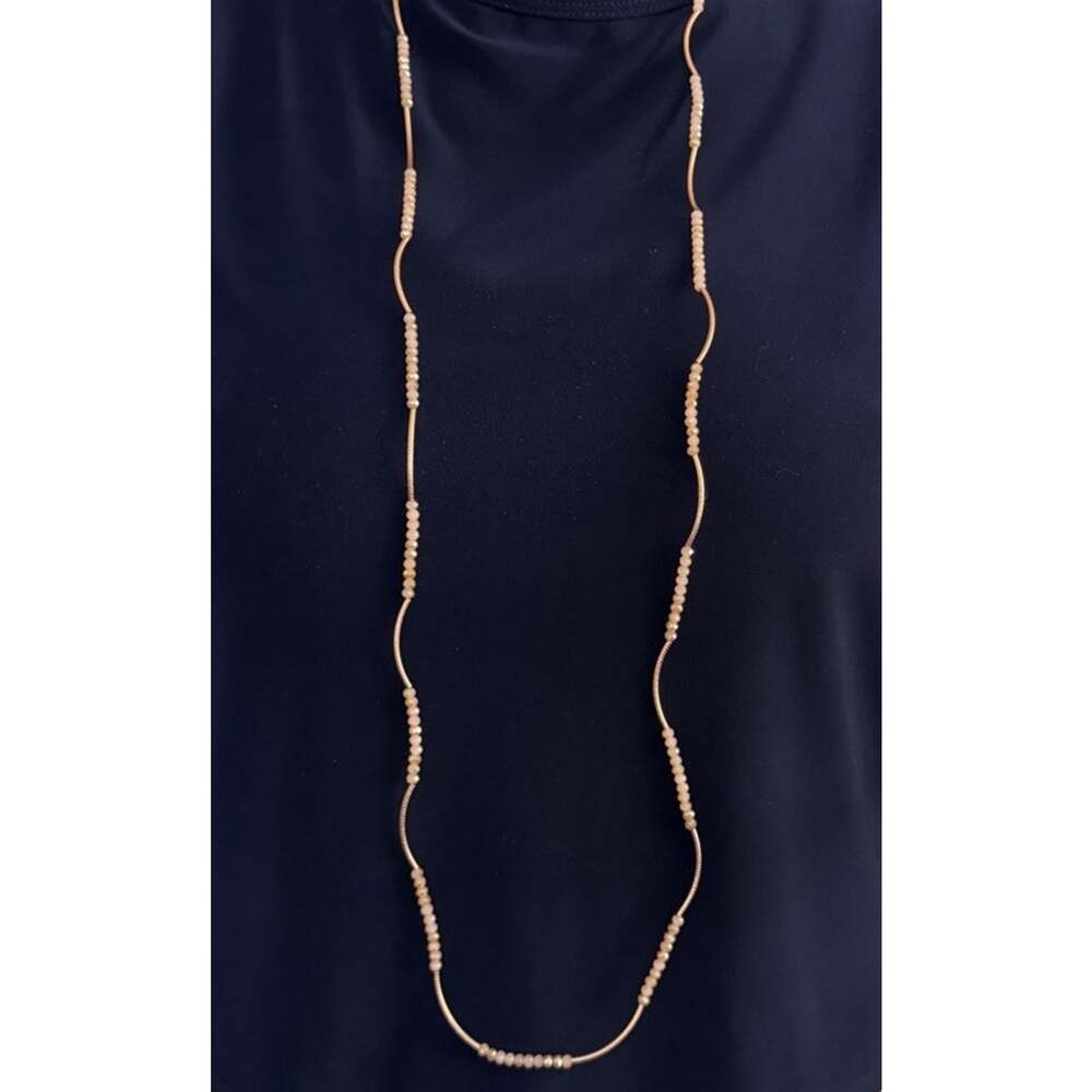 NEW Scout Curated Wears Blush Crystal Rose Gold Wrap Bracelet Necklace Luxury - Picture 5 of 5